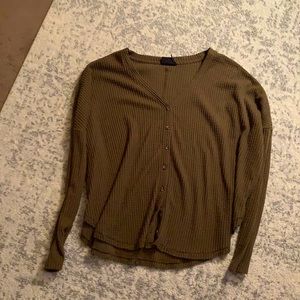 Green Longsleeve button down sweater